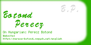 botond perecz business card